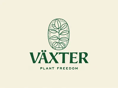 Vaxter Logo Concept icon illustration logo design logotype plant stamp trendy typography vintage