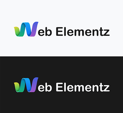 Web Elementz Logo brand branding design flat logo logo design minimal