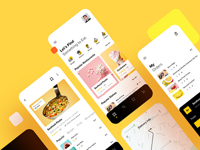 Food Delivery Mobile App UI app creative delivery design dish food illustration minimal restaurant ui ux website