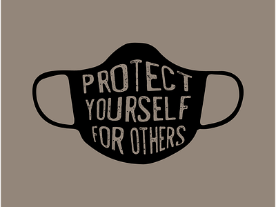 Protect Yourself for Others adobe illustrator coronavirus covid19 envelopedistort grain texture grainy mask masks meshtool vector