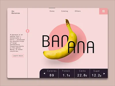 Banana product page banana canada design fruits product toronto ui
