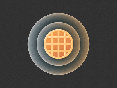 Waffle! baked brand branding breakfast design gradient grain grainy honey icon illustration logo logo design mark noise sweet symbol texture waffle