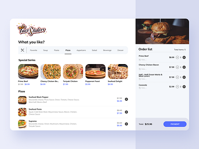 Ordering food ordering ui ux webdesign