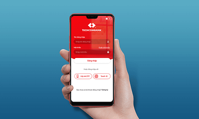 Redesign App Bank TechCombank app chat design landing landing page skecth ui ux web