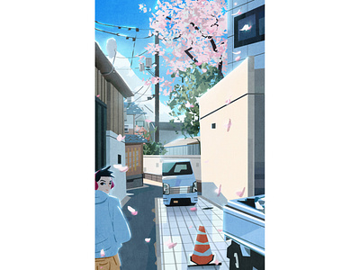 Kyoto Cherry Blossoms adorable cherry blossom cherry blossoms creative cute design flowers illustration inspiration japan kyoto