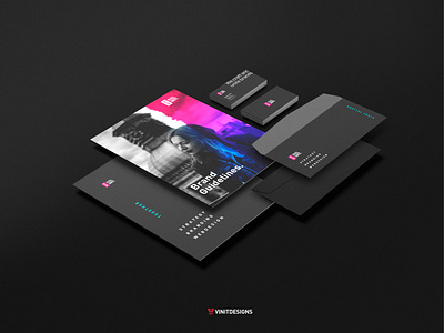 Dark Stationary Design | Design Studio brand guide brand guidelines brand identity brand stationery branding branding agency branding and identity branding concept branding designer branding studio logodesign stationary design stationary mockup