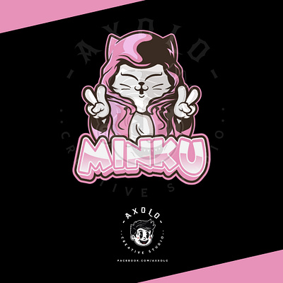 MINKU cartoon cat character character design chibi cute esport esport logo facebook feminine gamer games girl icon illustration logo twitch vector youtube