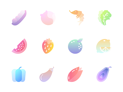 Fruits Gradients Freebie [Sketch] app colorful colors colours colourscheme freebie gradients graphic design icon icon design illustration logo sketch typography ui ui gradients ux vector web website