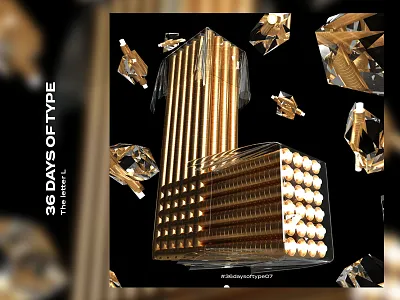 36 Days of Type | L 3d 3dtype adobedimension art graphics l letters type typography