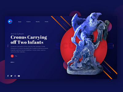 Art and Culture Website Design Landing Page. animation design art creative agency culture cultures dailyui design elements graphic design infant logo old architecture sculpture tourism travel ui user experience ux design vector website