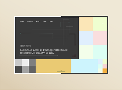 Sidewalk Labs Landing Page adobe xd colors daily ui dailyui design illustration landing page ui vector