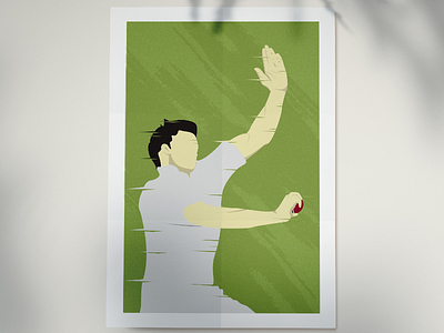 Bowling Wall Poster bowling poster boy illustration character illustration cricket cricket poster design flat illustration illustration sports sports wall poster the chillustrators wall poster