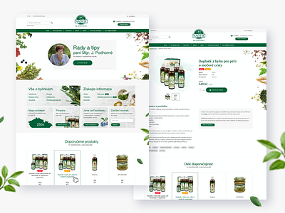 Nadeje brand design ecommerce eshop herbs shop store web web design webdesign website website design