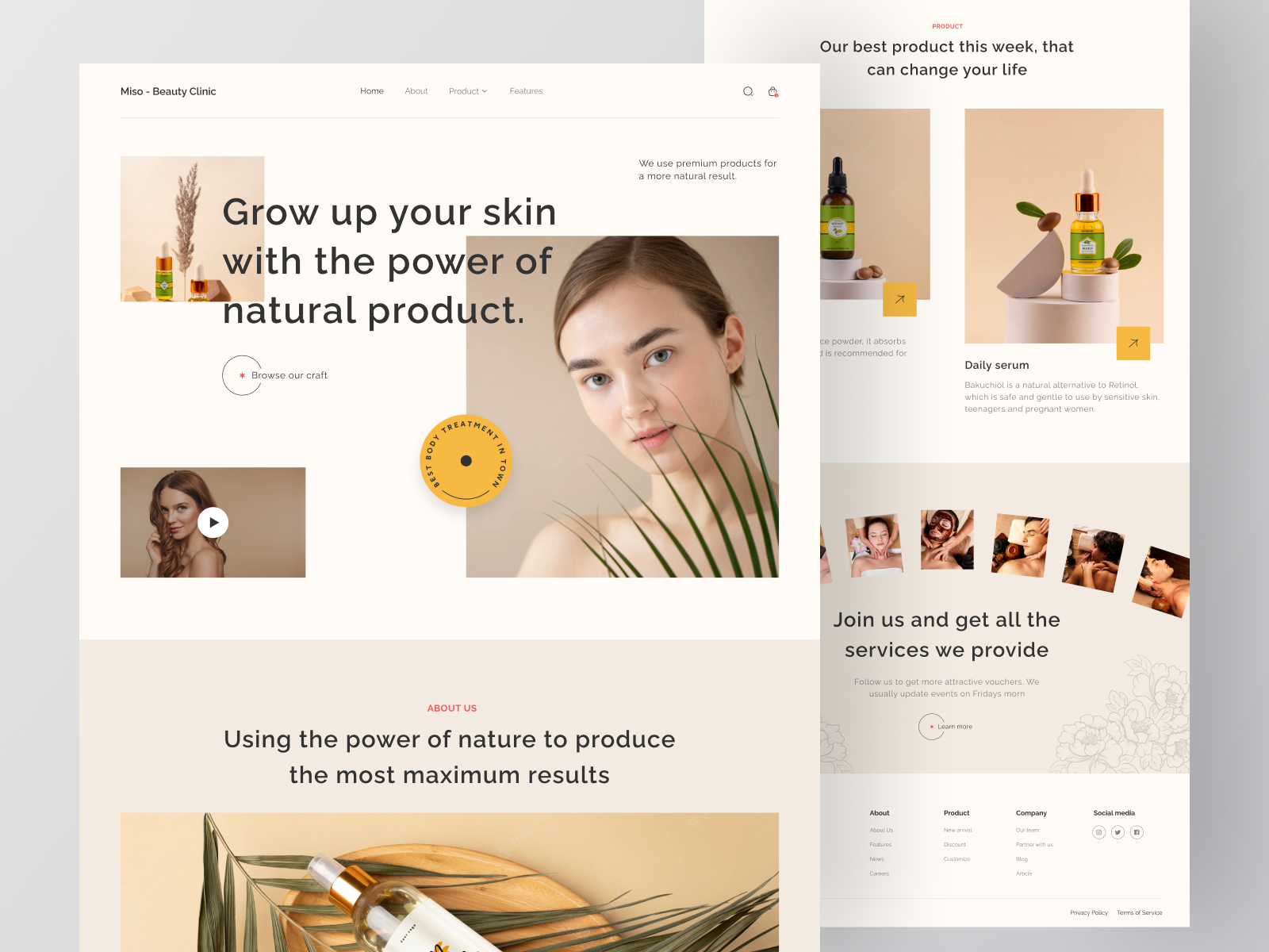 Miso - Beauty Clinic Landing Page 💆🏻‍♂️ by Fandit Giovani® for Odama on ...