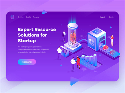 Cshine Expert Resource - Hero Illustration Concept animation building design hero illustration illustration isometric landing page vector work