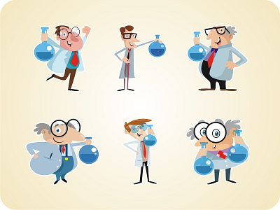 Professor - Flat Vector business cartoon flat illustration knowledge lab people professor reward science style success ui ux vector winner