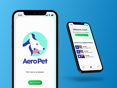 AeroPet: Dog Walking App app product design ui ux