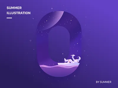 Meet the starry sky illustration ZERO digital illustration numeral
