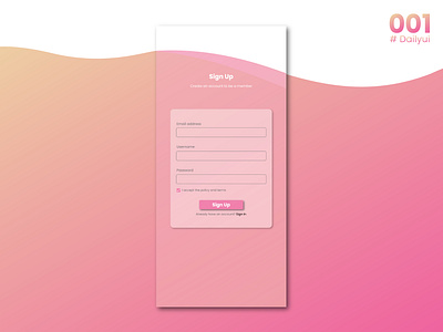 Daily ui 100dayuichallenge app dailyui design dribbble signup ui uidesign vector web