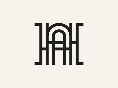 HA Monogram logo blackandwhite brand creative halogo lettera letterh lettermark lettermarklogo lines linestyle logo minimalist modern monogram monogram logo simple vector