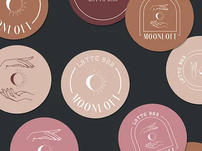 Moonloft latte bar beverages branding cafe coffee coffee packaging coffeeshop design latte logo