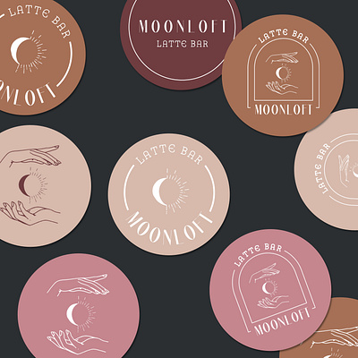 Moonloft latte bar beverages branding cafe coffee coffee packaging coffeeshop design latte logo