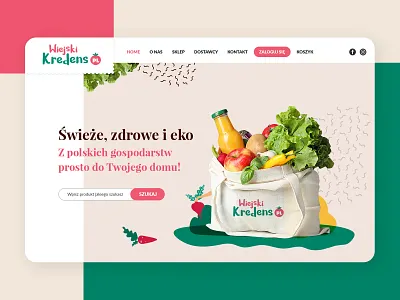 wiejski kredens - sneak peak design eco ecology ecommerce food illustration logo shop ui village webdesign