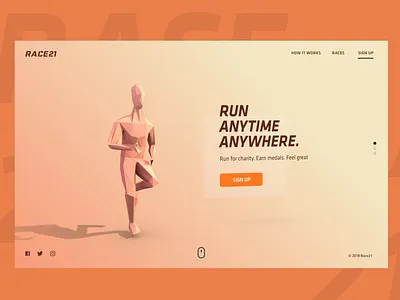 Virtual Run | Landing Page 3d animation carousel character illustration interaction landing page motion product design race run scroll uidesign uiux ux vietnam web web design webdesign