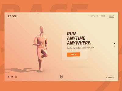 Virtual Run | Landing Page 3d animation carousel character illustration interaction landing page motion product design race run scroll uidesign uiux ux vietnam web web design webdesign