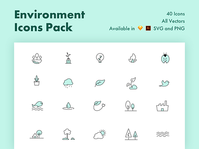 Environment Icons appdesign earth enviroment environment environment design environmental environmental design icon icon design icon set iconography icons illustrator nature save sketch tree uidesign uxdesign webdesign