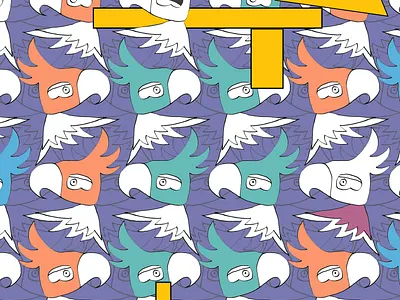 Bird Pattern illustration practice