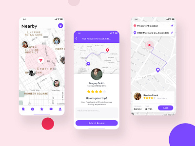 Map and Search Application 2020 trends 2020 ui adobe xd challenge daily life daily ui location app location tracker map design map illustration map ui nearby trending typeface typogaphy ui ux ui design ui ux visual design visualization