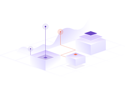 Isometric Data Filter colors design illustrator isometric landing page studio trend ui uidesign website