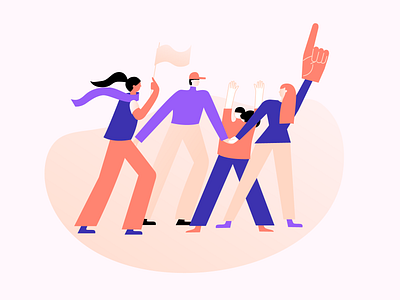 People having fun. app branding event illustration illustrator people ui vector