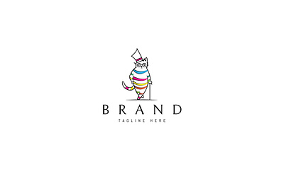 Cat Gentleman animal brand branding design logo umuarus vector