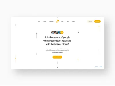#Concepts - Learning Platform courses design desktop interface landing page learning product product design ui user experience user interface userinterface ux web website website concept website design white yellow