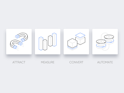 The Command Center for Revolutionary Talent Acquisition attract automation clean convert design icon icon set iconography illustration marketing measure product recruitment startup vector web