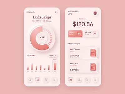 Mobile Data Management | Neumorphic Interaction Concept animation app branding data grid inspiration interaction interface minimal mobile modern neumorphic neumorphism product design typography ui ux visualization