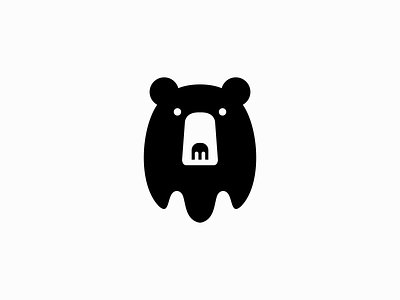 Bear Logo animal bear branding curves design face geometric grizzly identity illustration logo mark mascot original playful premium symbol unique vector zoo