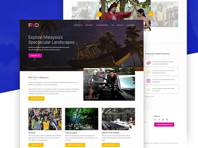 Film In Malaysia Homepage cta film hero image landing page scenery ui user interface ux website