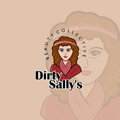 Dirty Sally's Logo 99designs branding character contest design fashion feminine icon illustration logo minimal salon spa typography vector