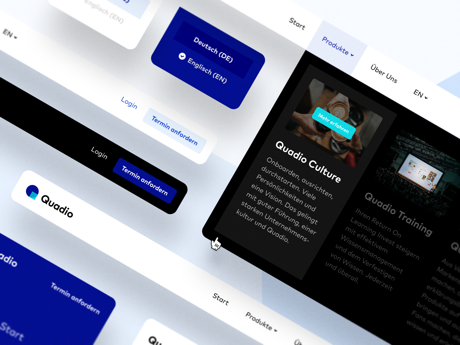 Quadio Website Navigation