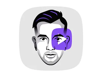 Mikita character emoji flat illustration memoji portrait simple stolz vector