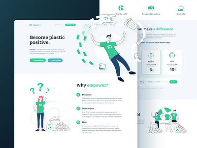 Empower.eco Landing Page empower illustration landing landing page redesign website