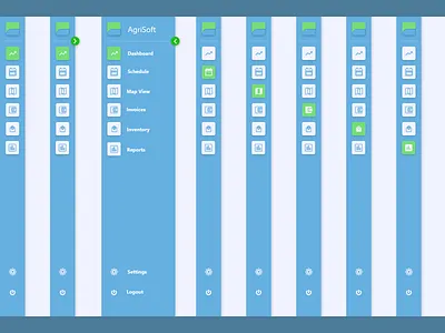 Agriculture Software - Dashboard Side bar design ideation minimal saas website ui ux web