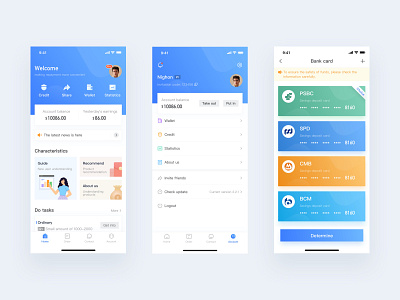 Financial APP account app bank ui