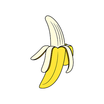 Banana affinity designer affinitydesigner banana design flat illustration minimal vector