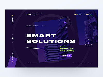 Architectural agency color concept design digital figma promo site ui ux web