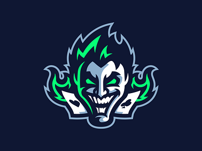 Neon Joker esport gaming illustration joker logo mark mascot sport