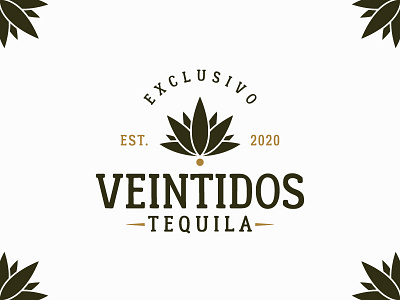 Veintidos Tequila adobe agave alcohol brand brand identity branding branding design graphic design graphic designer illustration illustrator liquor logo design logos mexico tequila vintage